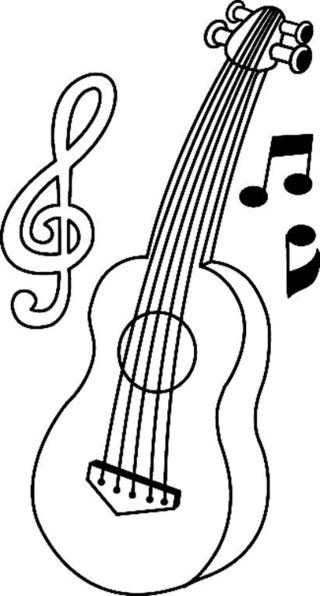 Guitare 01 - Coloriages divers - Coloriages - 10doigts.fr
